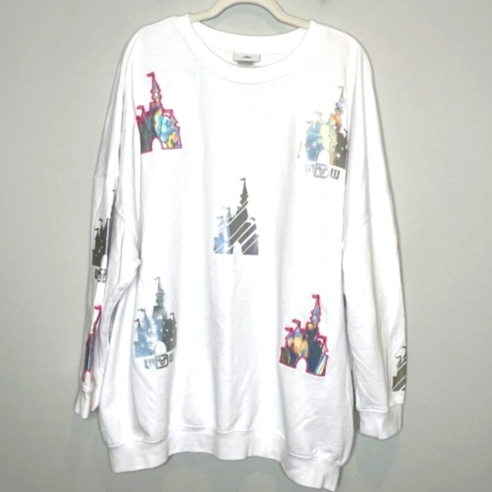 Disney WDW White Holographic Iridescent Spirit Jersey 2X